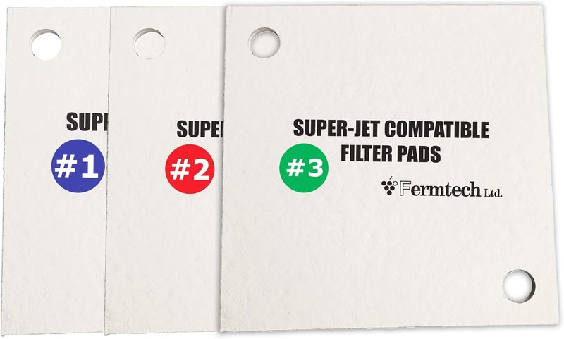 UbrewUsa Filter Bundle Super Jet Compatible Wine Filters 2/8/ 0.8 Micron Filering pads. Filter Wine Beer, Kombucha, Mead Mash. Polisihing Coarse Sterile filtration| Not a Buon Vino product. - Image 1